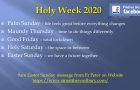Palm Sunday and Holy Week 2020