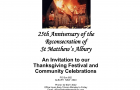 An Invitation to our Thanksgiving Festival and Community Celebrations